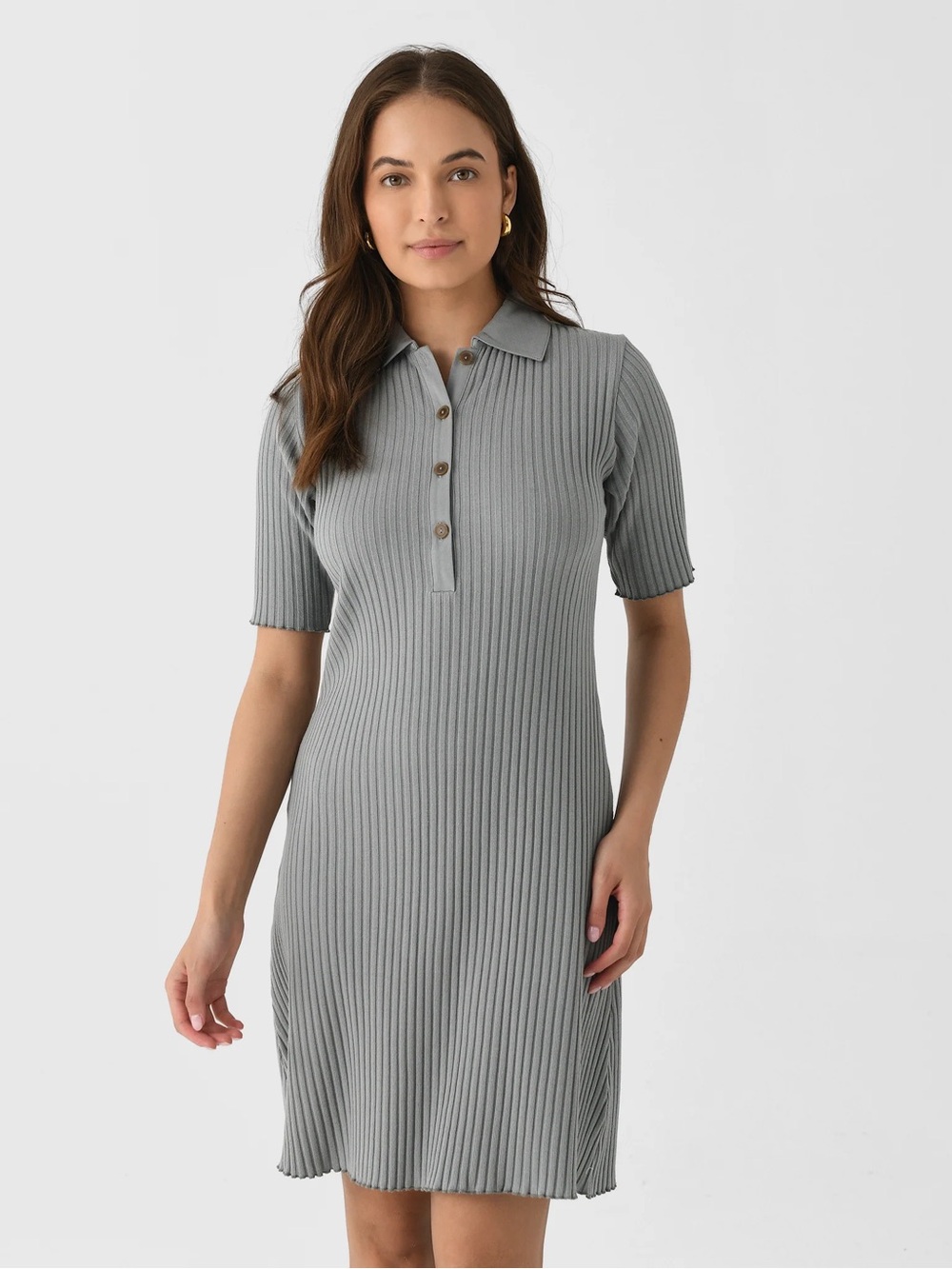 Vince Elbow Sleeve Polo Mini Dress new with tag XXS